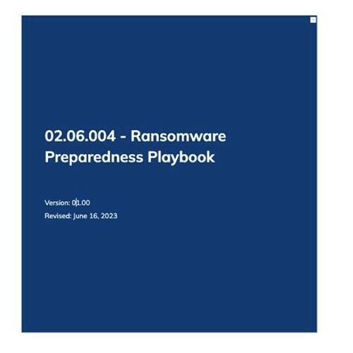 Ransomware Playbook