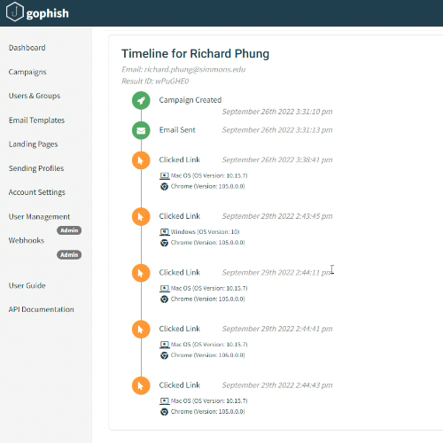 GoPhish Training Sim